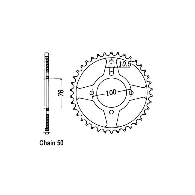 JT Sprockets Rear Sprocket Suzuki GSX400X Impulse 86 JT Rear Sprocket for Suzuki Customhoj