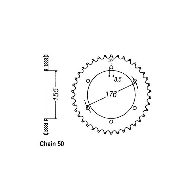 JT Sprockets Rear Sprocket Triumph 1050 Speed Triple (130HP) 05-11 JT Rear Sprocket for Triumph Customhoj