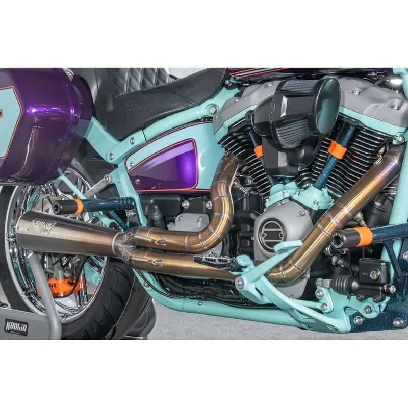Kodlin Next Level 2-into-1 Euro 4 / 5 E5 Exhaust System for Harley  - Customhoj