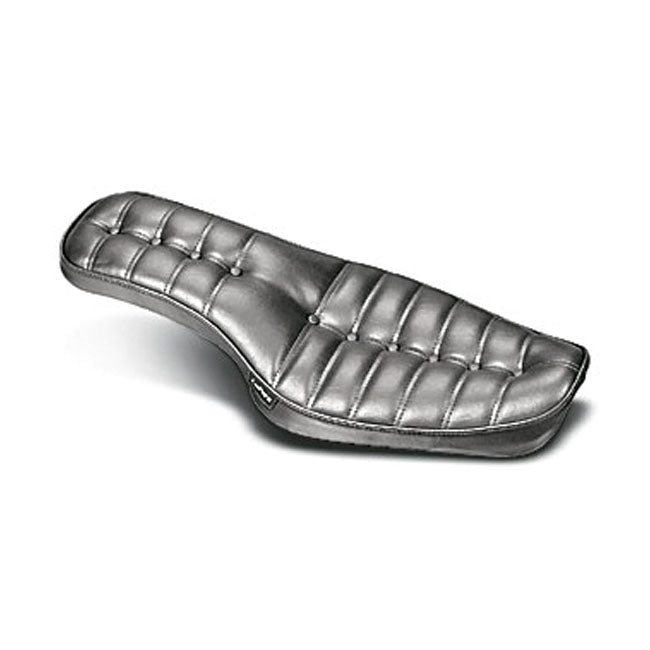 Le Pera Cobra 2-Up Seat for Harley 79-81 XL Sportster / Pleated Black  - Customhoj