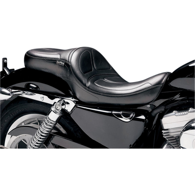 Le Pera Maverick Seat for Harley 04-22 XL Sportster with 17 liter tank (excl. 07-09 XL Sportster) / Maverick Black / Without backrest  - Customhoj