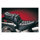 Le Pera Regal 2-Up Seat for Harley 84-99 Softail / Pleated Black  - Customhoj