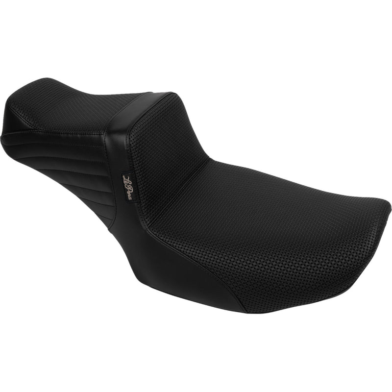 Le Pera Tailwhip 2-Up Daddy Long Legs Extended Seat for Harley 24-25 Touring Road Glide / Street Glide / Basketweave Black  - Customhoj
