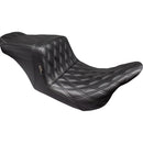 Le Pera Tailwhip Up Front 2-Up Seat for Harley 08-25 Touring (excl. 23-25 CVO; 24-25 Road Glide / Street Glide) / Double Diamond Black  - Customhoj