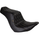 Le Pera Tailwhip Up Front 2-Up Seat for Harley 18-25 Softail Sport Glide & Low Rider / S / ST / Double Diamond Black / Chestnut  - Customhoj