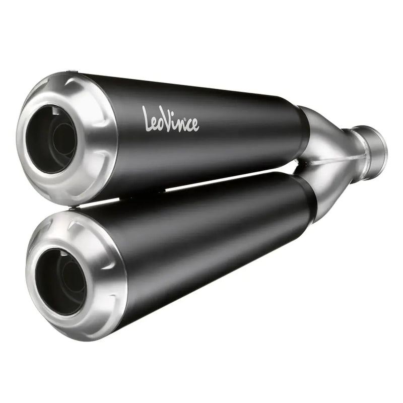 LeoVince GP Dual Slip-On Mufflers for Suzuki 16-24 SV 650 / X (Dual stainless steel mufflers) (ECE-approved) (15105)