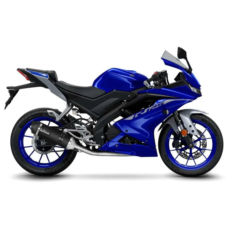 LeoVince LV One Evo Exhaust System for Yamaha 21-24 YZF-R 125 (Black stainless steel muffler) (Race only) (14365EBU)  - Customhoj