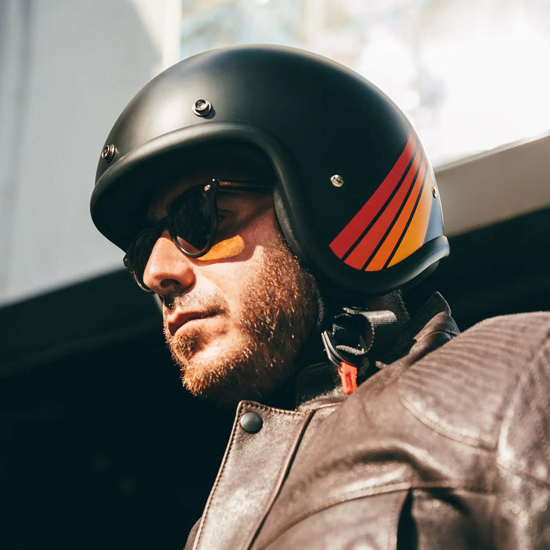 DMD Casco de moto abierto Retro Custom