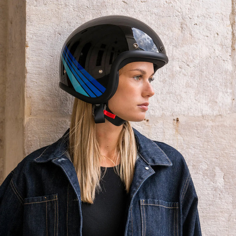 DMD Casco de moto abierto Retro Custom