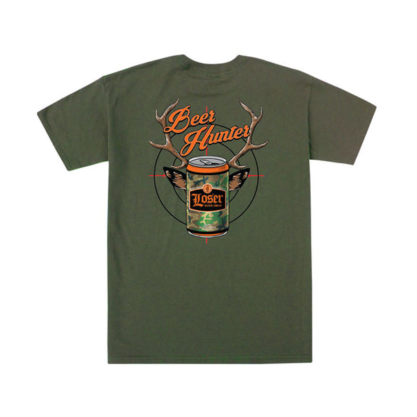 Loser Machine Beer Hunter T-Shirt Military Green / S