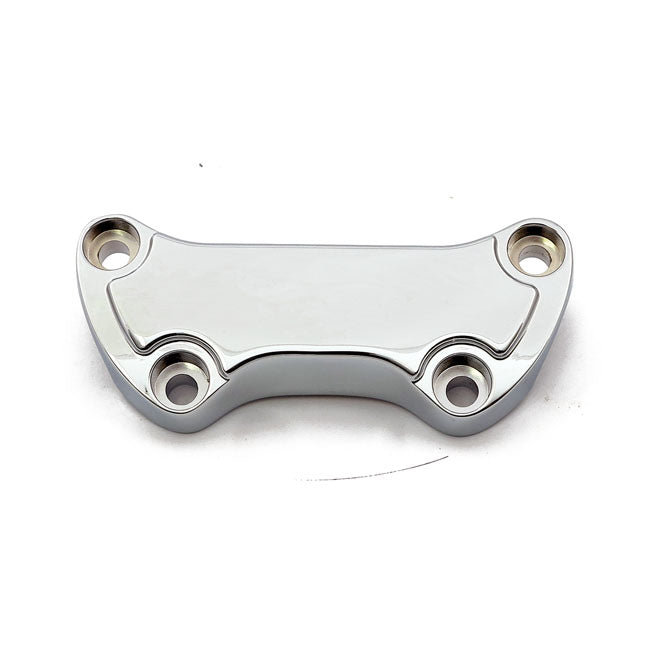 Low Scalloped One Piece Riser Top Clamp for Harley Chrome / Without skirt