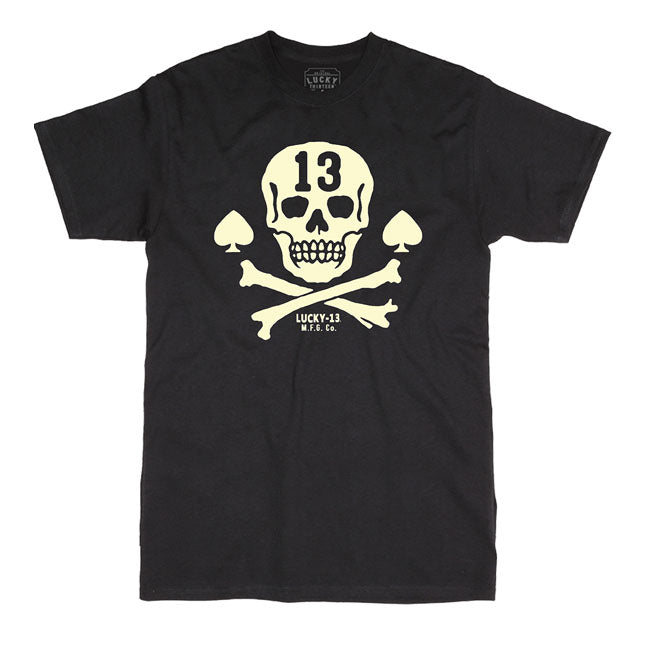 Lucky 13 Pirate Skull T-Shirt