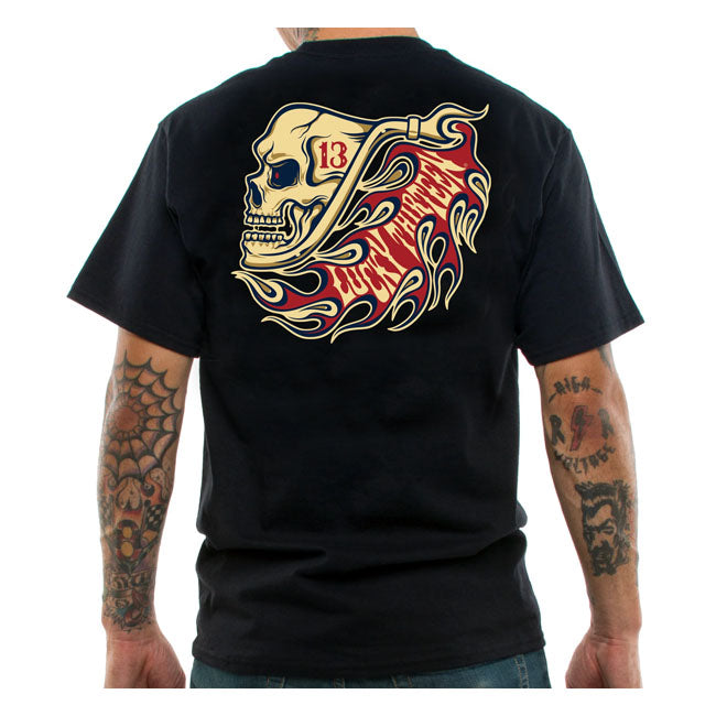 Lucky 13 The Pipe Skull T-Shirt