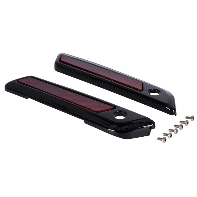 MCS OEM Style Saddlebag Latch Covers for Harley 14-25 Touring (exkl. 23-25 CVO; 24-25 Road Glide / Street Glide) / Black  - Customhoj