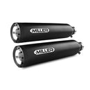 Miller Destiny Euro 5 Slip-On Mufflers for Harley 21-24 Softail Fat Boy (114/117" engine) / Matte Black / Straight Matte Black  - Customhoj