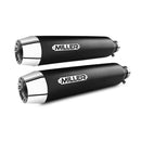 Miller Destiny Euro 5 Slip-On Mufflers for Harley 21-24 Softail Fat Boy (114/117" engine) / Matte Black / Tapered Polished  - Customhoj
