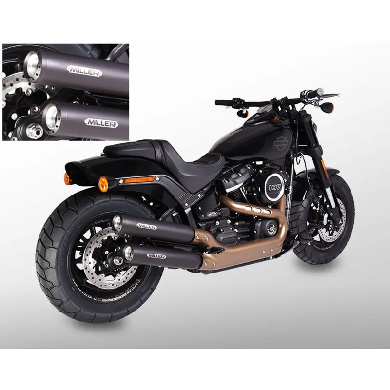 Miller Independence Euro 4 Slip-On Mufflers for Harley  - Customhoj
