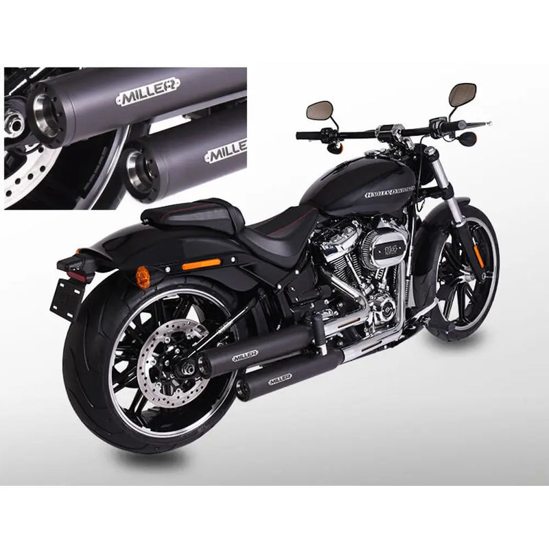 Miller Independence Euro 4 Slip-On Mufflers for Harley  - Customhoj