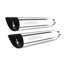 Miller Yuma Euro 3/4/5 Slip-On Mufflers for Indian 22-24 Scout Rogue 1133cc / Polished / Slash Cut Matte Black  - Customhoj