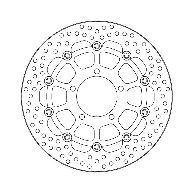 Moto-Master Brake Disc Kawasaki ER-6F 650 (non-ABS) 06-16 Moto-Master Halo Front Left Brake Disc for Kawasaki Customhoj