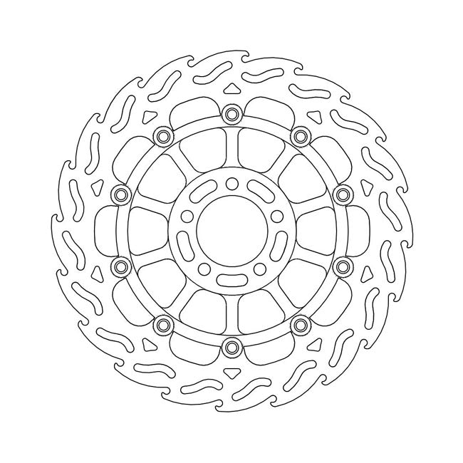 Moto-Master Brake Disc Kawasaki Zephyr 1100 92-98 Moto-Master Flame Front Left Brake Disc for Kawasaki Customhoj