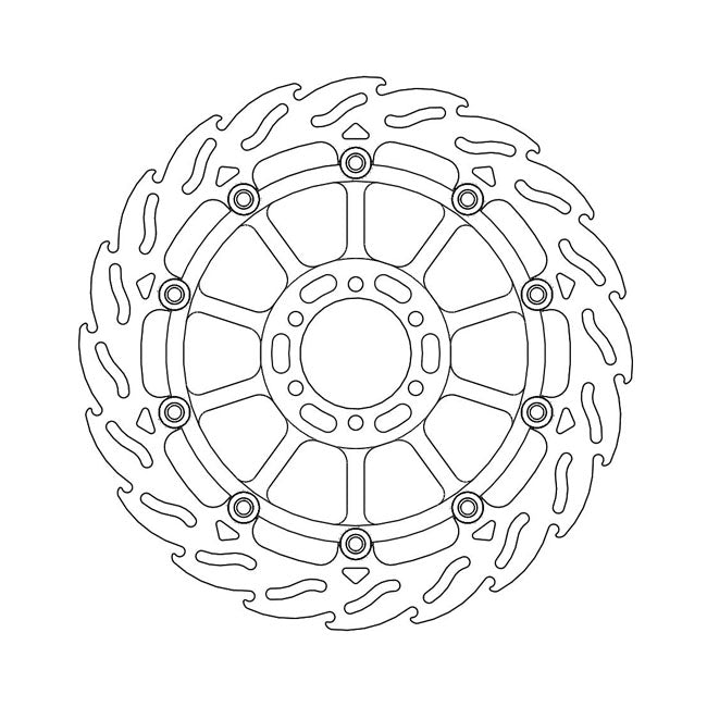 Moto-Master Brake Disc KTM 640 Duke II 03-08 Moto-Master Flame Front Left Brake Disc for KTM Customhoj