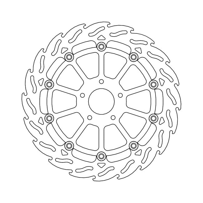 Moto-Master Brake Disc KTM 690 Duke 13-19 Moto-Master Flame Front Left Brake Disc for KTM Customhoj