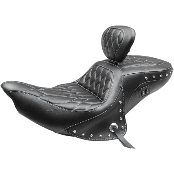 Mustang Standard Touring 2-Up with Heat and Backrest for Indian 15-25 Roadmaster / Diamond / Concho  - Customhoj