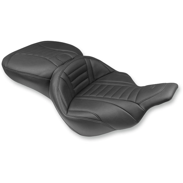 Mustang Super Touring Deluxe 2-Up Seat for Harley 97-07 Touring Electra Glide / Road Glide / Black / Deluxe  - Customhoj
