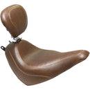 Mustang Wide Tripper Solo Seat for Harley 18-25 Softail Heritage / Deluxe / Plain / Distressed Brown / With backrest  - Customhoj