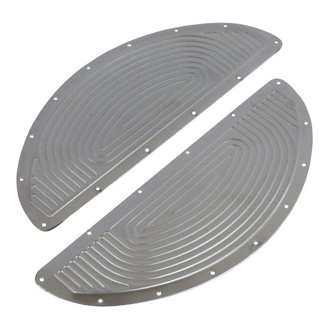 Paughco Floorboard Accessories Classic H-D oval shaped floorboards Paughco Steel Floorboard Pads for Harley Customhoj