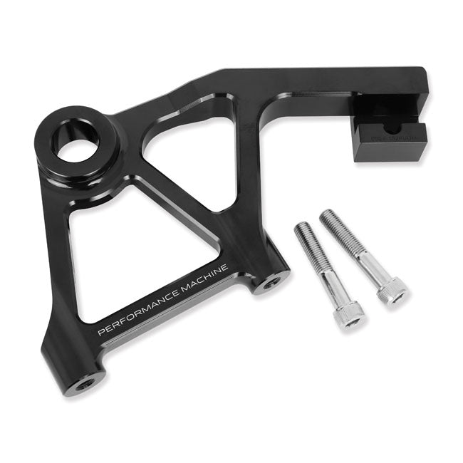 Performance Machine Radial Mount Brake Caliper Rear Bracket for Harley 08-23 Touring / Black