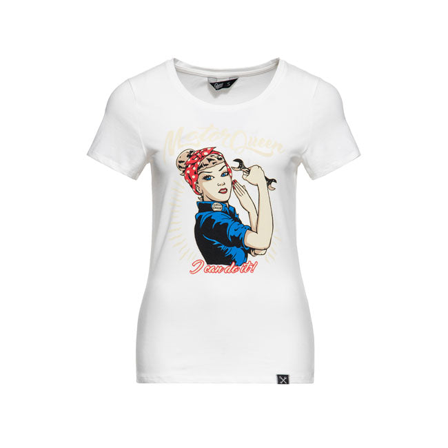 Queen Kerosin Motor Queen I Can Do It T-Shirt Off White / XS