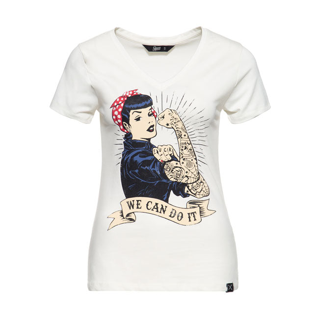 Queen Kerosin We Can Do It T-Shirt Off White / XS