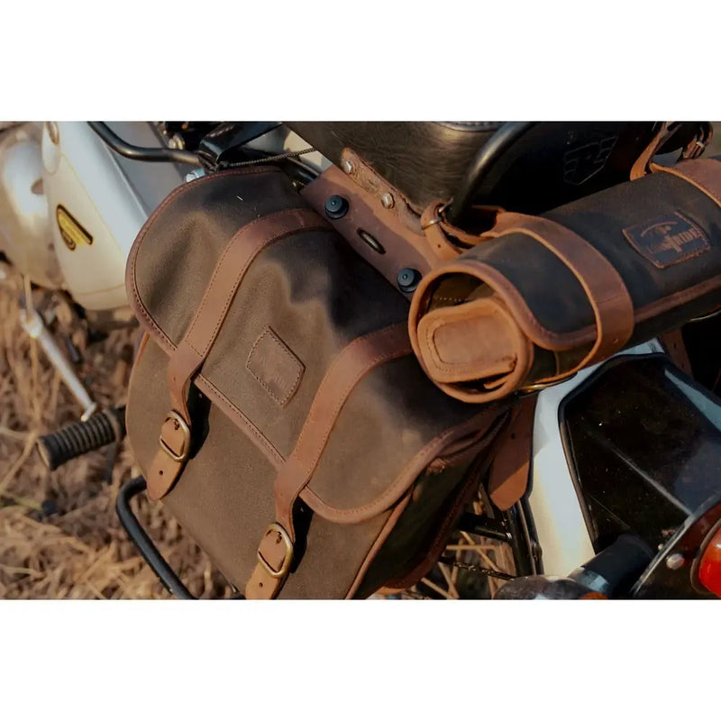 Longride Juego de alforjas universales para motocicleta de 18 litros con cierre de solapa