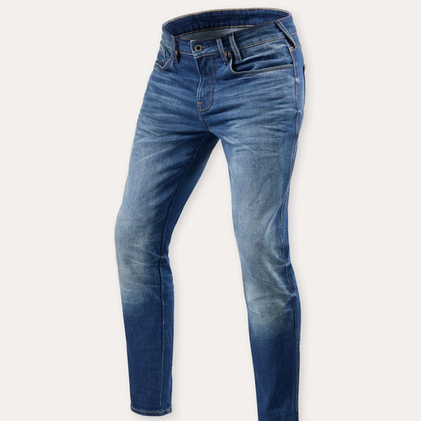 REV'IT! Carlin SK Motorcycle Jeans Medium Blue Used / 28 / 30  - Customhoj