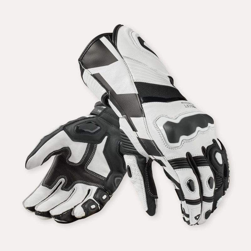 REV'IT! Jerez 4 Motorcycle Gloves White/Black / S  - Customhoj