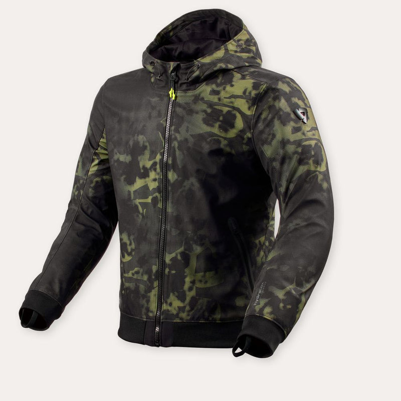 REV'IT! Saros WB Motorcycle Jacket Black/Dark Green / S  - Customhoj