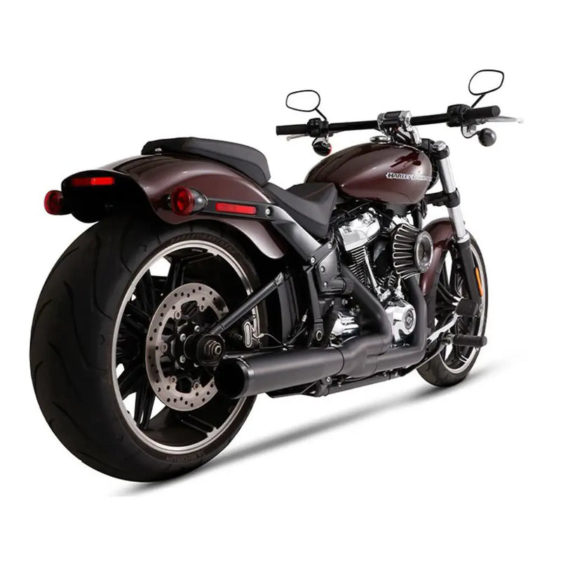 Sistema de escape Rinehart 2 en 1 M8 negro para Harley