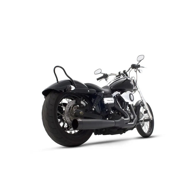 Sistema de escape Rinehart 2 en 1 negro FXD para Harley
