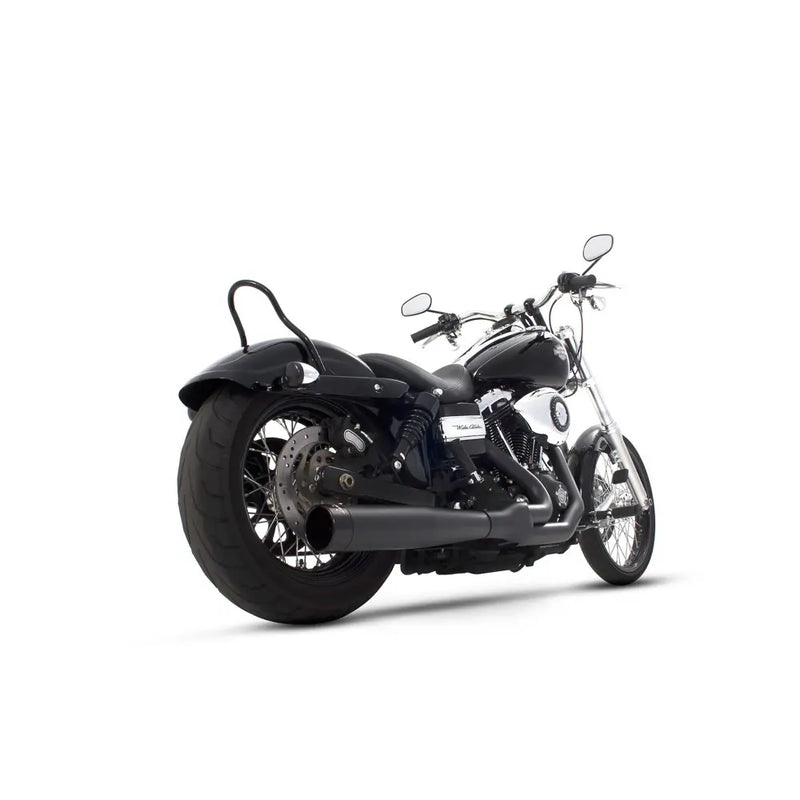 Sistema de escape Rinehart 2 en 1 negro FXD para Harley