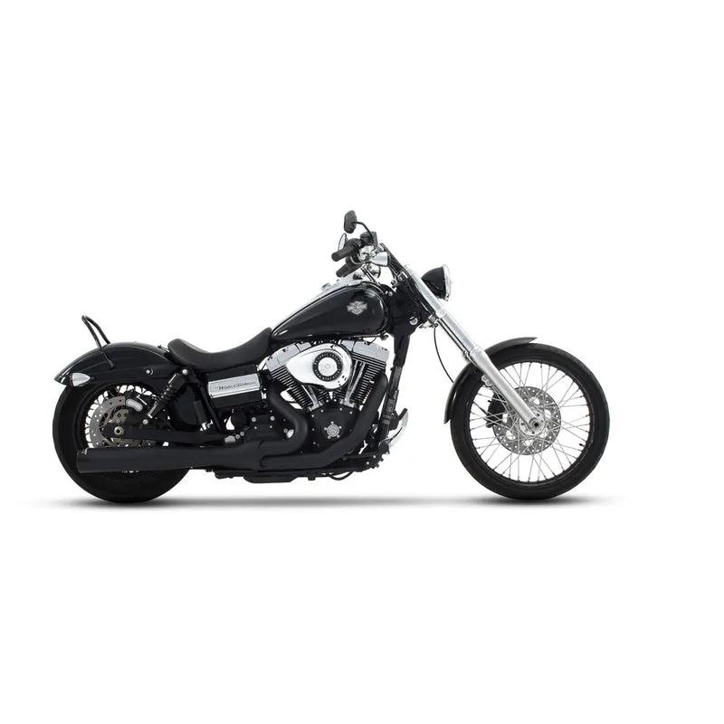 Sistema de escape Rinehart 2 en 1 negro FXD para Harley