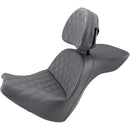 Saddlemen Explorer Touring Seat for Harley 18-22 Softail Breakout / Lattice Stitch / With Backrest  - Customhoj