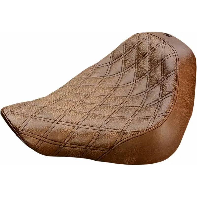 Saddlemen Renegade Lattice Stitch Solo Seat For Harley 18-24 Softail FLFB / FLFBS / Brown