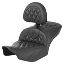 Saddlemen Roadsofa Lattice Stitch Seat for Harley 24-25 Touring Road Glide / Street Glide / Carbon Fiber / Without heating / With backrest  - Customhoj