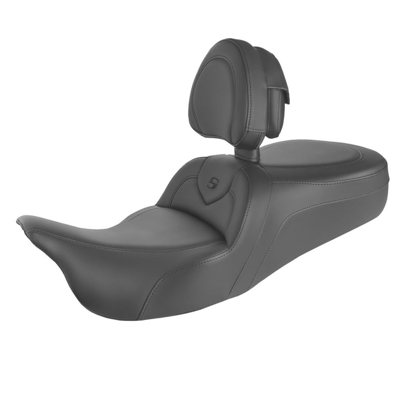 Saddlemen Roadsofa Plain Seat for Harley 09-25 Tri Glide / Black / Without heating / With backrest  - Customhoj