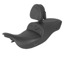 Saddlemen Roadsofa Plain Seat for Harley 97-07 Touring Electra Glide / Road Glide / Black / With heating / With backrest  - Customhoj