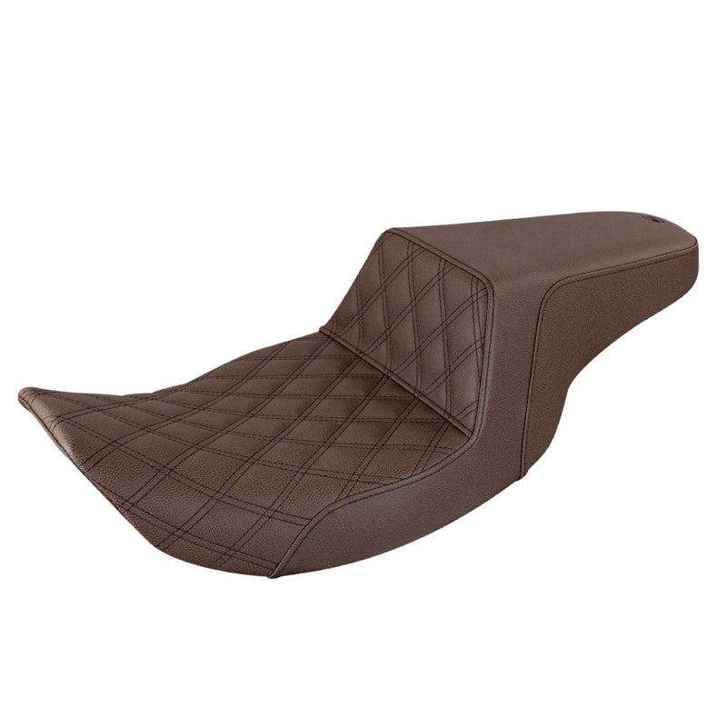 Saddlemen Step-Up Front Lattice Stitch for Harley 97-07 Touring Road King / Street Glide (excl. Road King Custom) / Brown / Black  - Customhoj