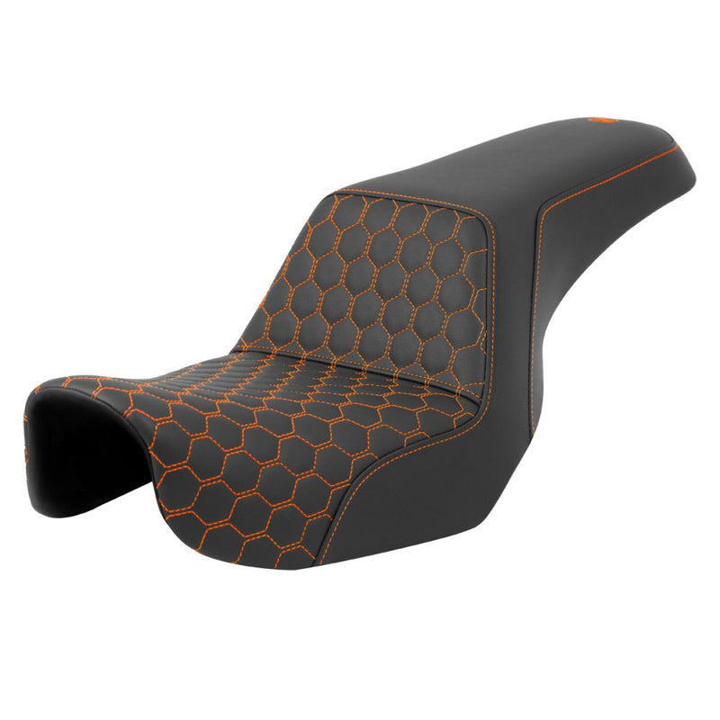 Saddlemen Step-Up Honeycomb for Harley 06-17 Dyna / Black / Orange  - Customhoj