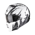 Scorpion Exo-Combat II Motorcycle Helmet Marauder Black / White / XS (54-55cm)  - Customhoj